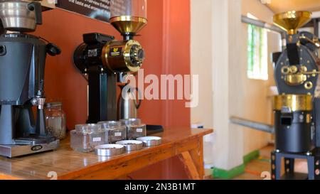 Le Kenya est un important producteur et fournisseur de café - ferme de café Fairview Estate à Kimbu, Nairobi KE Banque D'Images