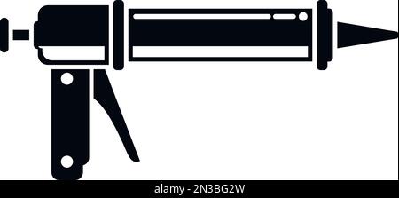 Icône pistolet de métier vecteur simple. Tube en silicone. Silicone de construction Illustration de Vecteur
