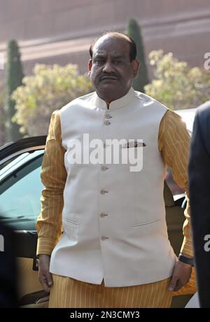 New Delhi, Inde. 07th févr. 2023. NEW DELHI, INDE - FÉVRIER 7 : le Président de Lok Sabha Om Birla arrive au Parlement, à 7 février 2023, à New Delhi, en Inde. (Photo de Sanjeev Verma/Hindustan Times/Sipa USA) crédit: SIPA USA/Alay Live News Banque D'Images