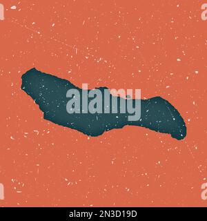 Carte d'époque de l'île Saona. Carte grunge avec texture vieilli. Affiche de l'île Saona. Illustration vectorielle. Illustration de Vecteur