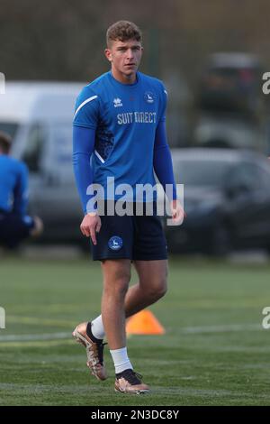 Louis Stephenson de Hartlepool s'est Uni pendant l'entraînement de Hartlepool au château de Maiden, ville de Durham, le mardi 7th février 2023. (Photo : Mark Fletcher | ACTUALITÉS MI) Credit: MI News & Sport /Alamy Live News Banque D'Images