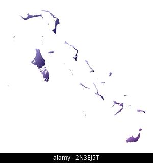 Carte des Bahamas. Contour géométrique de pays. Illustration de vecteur violet classique. Illustration de Vecteur