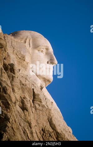 Profil de George Washington à Mount Rushmore; Rapid City, Dakota du Sud, États-Unis d'Amérique. Banque D'Images