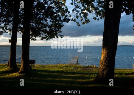 Crépuscule au lac Leech dans le Minnesota, États-Unis; Walker, Minnesota, États-Unis d'Amérique Banque D'Images