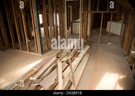 Reconstruction dans une ancienne ferme; Dunbar, Nebraska, États-Unis d'Amérique. Banque D'Images