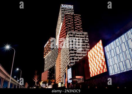 Le MGM Macau est un hôtel de luxe et un complexe de casino situé dans la région administrative spéciale de Macao, en Chine. Banque D'Images