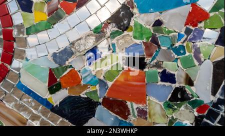 fond en mosaïque de carreaux de mosaïque et de majolica en morceaux Banque D'Images