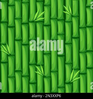 Texture en bambou vert sans couture. Motif en bambou sans couture Illustration de Vecteur