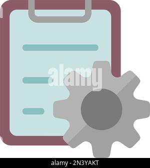 Illustration d'icône de vecteur de rapport technique manuel Illustration de Vecteur