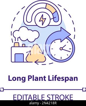 Icône de concept de longue durée de vie des plantes Illustration de Vecteur