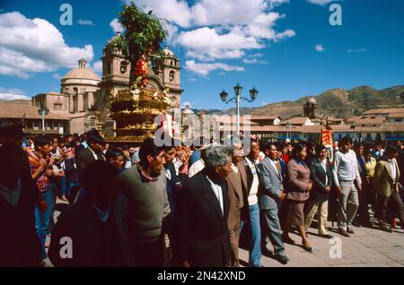 Célébrations de Corpus Christi, Cusco, Pérou Banque D'Images