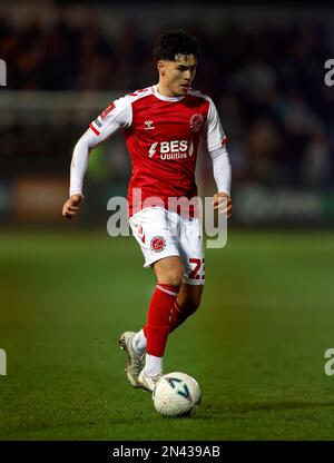 Phoenix Patterson de Fleetwood Town lors de la quatrième répétition de la coupe FA au stade Highbury, Fleetwood. Date de la photo: Mardi 7 février 2023. Banque D'Images