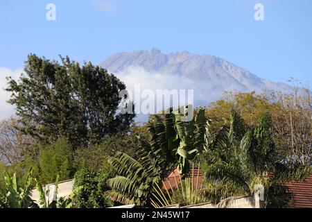 Mont Meru, petit frère du Mont Kilimanjaro à Arusha, Tanzanie Banque D'Images