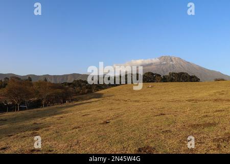 Mont Meru, petit frère du Mont Kilimanjaro à Arusha, Tanzanie Banque D'Images