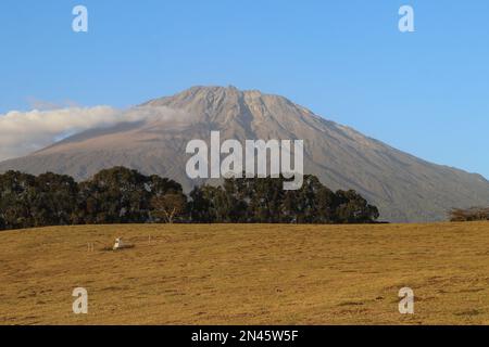 Mont Meru, petit frère du Mont Kilimanjaro à Arusha, Tanzanie Banque D'Images