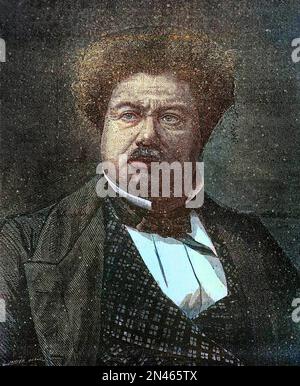 Portrait d'Alexandre Dumas (1802-1870), écrivain français Banque D'Images