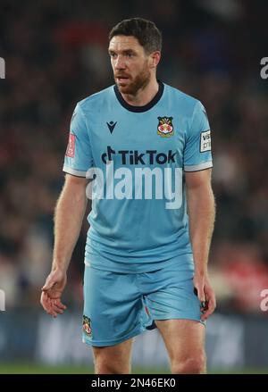 Sheffield, Angleterre, le 7th février 2023. Ben Tozer de Wrexham pendant le match de la coupe FA à Bramall Lane, Sheffield. Le crédit photo devrait se lire: Simon Bellis / Sportimage Banque D'Images