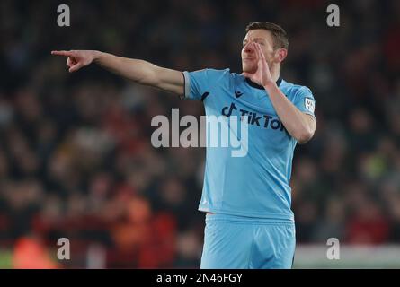 Sheffield, Angleterre, le 7th février 2023. Paul Mullin de Wrexham pendant le match de la coupe FA à Bramall Lane, Sheffield. Le crédit photo devrait se lire: Simon Bellis / Sportimage Banque D'Images