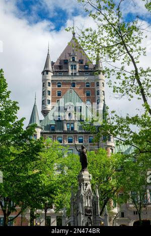 Château Frontenac dans la ville haute du Vieux-Québec, Canada Banque D'Images