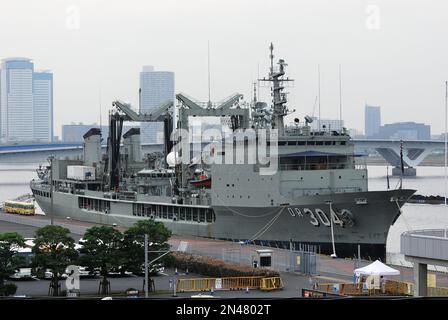 Tokyo, Japon - 14 septembre 2009 : succès du HMAS de la Marine royale australienne (AOR-304), lubrificateur multi-produits Durance-class. Banque D'Images