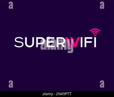 nouvelle icône sans fil de style ligne fine et logo wi-fi. symbole d'onde radio vectorielle isolée. signe de zone de connexion internet gratuite. concept de technologie logotype wi Illustration de Vecteur