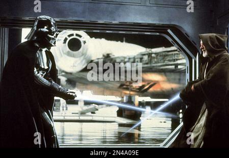 Star Wars Darth Vader et OBI-WAN Kenobi Banque D'Images