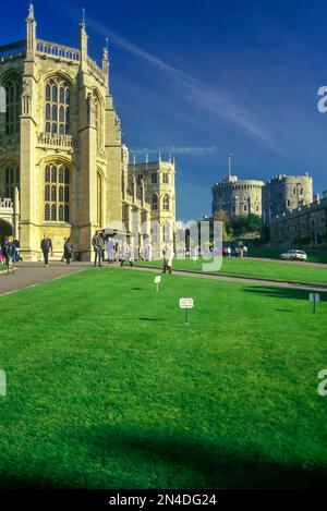 1990 HISTORIQUE WINDSOR CASTLE WINDSOR BERKSHIRE ANGLETERRE ROYAUME-UNI Banque D'Images