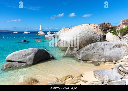 Devil's Bay Beach au parc national de Baths, Virgin Gorda, les îles Vierges britanniques (BVI), Petites Antilles, Caraïbes Banque D'Images