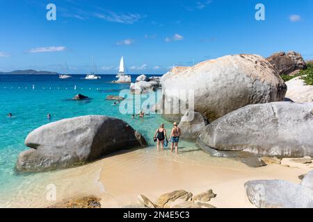 Devil's Bay Beach au parc national de Baths, Virgin Gorda, les îles Vierges britanniques (BVI), Petites Antilles, Caraïbes Banque D'Images