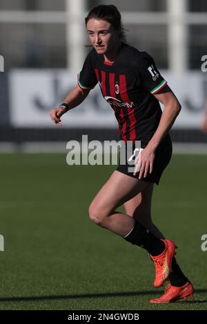 Vinovo, Italie, 4th février 2023. Christy Grimshaw de l'AC Milan pendant le match de la série A Femminile au centre d'entraînement de Juventus, à Turin. Le crédit photo devrait se lire: Jonathan Moscrop / Sportimage Banque D'Images