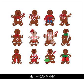 Noël cookies caricature vecteur Illustration de Vecteur