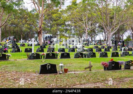 Cimetière Rookwood à Strathfield Sydney Australie, le plus ancien et le plus grand cimetière d'Australie avec des sections pour différentes confessions et nationalités Banque D'Images