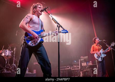 Manchester, Royaume-Uni. 08th févr. 2023. Ashton Hardman-le Cornu, Caleb Harper, Kieran Lama et Peppa Lane du groupe Spacey Jane se produit au Ritz de Manchester en O2 lors de leur tournée de 2023. 2023-02-08. Credit: Gary Mather/Alay Live News Credit: Gary Mather/Alay Live News Banque D'Images