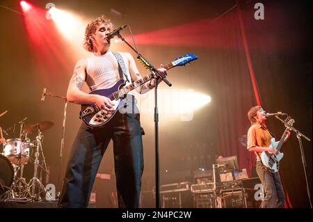 Manchester, Royaume-Uni. 08th févr. 2023. Ashton Hardman-le Cornu, Caleb Harper, Kieran Lama et Peppa Lane du groupe Spacey Jane se produit au Ritz de Manchester en O2 lors de leur tournée de 2023. 2023-02-08. Credit: Gary Mather/Alay Live News Credit: Gary Mather/Alay Live News Banque D'Images