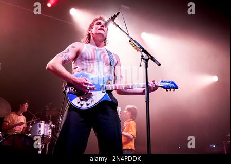 Manchester, Royaume-Uni. 08th févr. 2023. Ashton Hardman-le Cornu, Caleb Harper, Kieran Lama et Peppa Lane du groupe Spacey Jane se produit au Ritz de Manchester en O2 lors de leur tournée de 2023. 2023-02-08. Credit: Gary Mather/Alay Live News Credit: Gary Mather/Alay Live News Banque D'Images