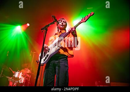 Manchester, Royaume-Uni. 08th févr. 2023. Ashton Hardman-le Cornu, Caleb Harper, Kieran Lama et Peppa Lane du groupe Spacey Jane se produit au Ritz de Manchester en O2 lors de leur tournée de 2023. 2023-02-08. Credit: Gary Mather/Alay Live News Credit: Gary Mather/Alay Live News Banque D'Images