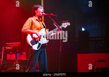 Manchester, Royaume-Uni. 08th févr. 2023. Ashton Hardman-le Cornu, Caleb Harper, Kieran Lama et Peppa Lane du groupe Spacey Jane se produit au Ritz de Manchester en O2 lors de leur tournée de 2023. 2023-02-08. Credit: Gary Mather/Alay Live News Credit: Gary Mather/Alay Live News Banque D'Images