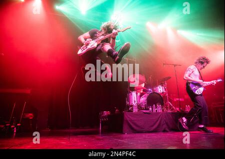 Manchester, Royaume-Uni. 08th févr. 2023. Ashton Hardman-le Cornu, Caleb Harper, Kieran Lama et Peppa Lane du groupe Spacey Jane se produit au Ritz de Manchester en O2 lors de leur tournée de 2023. 2023-02-08. Credit: Gary Mather/Alay Live News Credit: Gary Mather/Alay Live News Banque D'Images