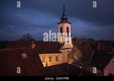 Szentendre, vue panoramique depuis le Templum ter. Hongrie Banque D'Images
