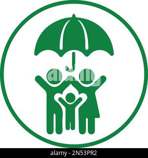 Protection, icône assurance vie. Design élégant et vecteur entièrement modifiable pour les projets commerciaux, les supports d'impression, le Web ou tout type de conception. Illustration de Vecteur