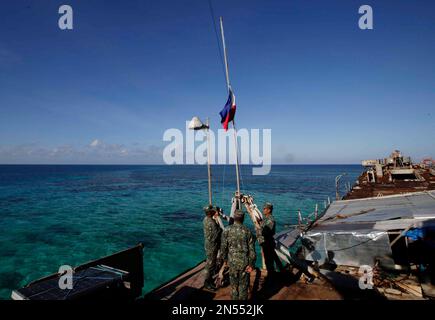 Philippine Marines, who were deployed five months ago on board the ...