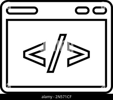 Programmation, icône de code - utilisation parfaite pour concevoir et développer des sites Web, des fichiers imprimés et des présentations, des supports promotionnels et bien plus encore. Vect Illustration de Vecteur