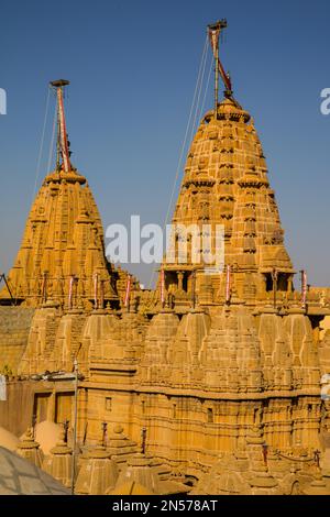 Découvrez plus de 7 temples Jain dans le fort, Jaisalmer, Jaisalmer, Rajasthan, Inde Banque D'Images