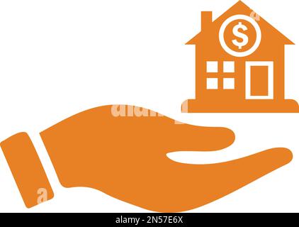 Refinancer, prêt hypothécaire, icône de dette. Utilisation à des fins commerciales, sur des supports d'impression, sur le Web ou tout type de projet de conception. Illustration de Vecteur