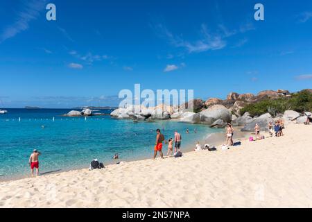 Devil's Bay Beach au parc national de Baths, Virgin Gorda, les îles Vierges britanniques (BVI), Petites Antilles, Caraïbes Banque D'Images