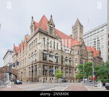 Le palais de justice et la prison du comté d’Allegheny, sur Grant Street à Pittsburgh, figurent parmi les plus importants monuments architecturaux de Pennsylvanie. Banque D'Images