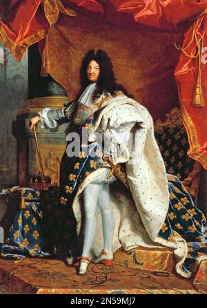 LOUIS XIV (1638-1715) Roi de France dans la peinture de Hyacinthe Rigaud vers 1701. Banque D'Images