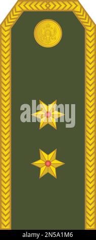 Insigne militaire du ténégrin PORUČNIK (LIEUTENANT) Illustration de Vecteur