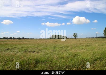 Prairies et routes dans la région de Zuidplaspolder où le nouveau village sera construit aux pays-Bas Banque D'Images