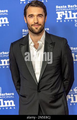 Santa Barbara, États-Unis. 08th févr. 2023. Josh Bowman arrive au Festival international du film de Santa Barbara de 38th la première nuit mondiale de la victime de Miranda au Arlington Theatre à Santa Barbara, Californie, 8 février 2023. (Photo de Rod Rolle/Sipa USA) Credit: SIPA USA/Alay Live News Banque D'Images